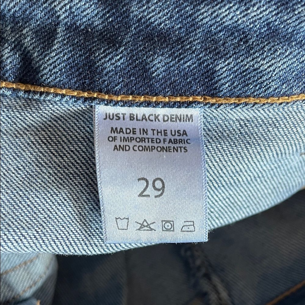 Just Black Denim The Sailor Pocket Wide Leg in Dark Denim Sz 29 USA - Picture 9 of 12